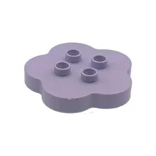 Duplo Lego Replacement Part Piece Table Flower Shaped Short Round Base Purple 