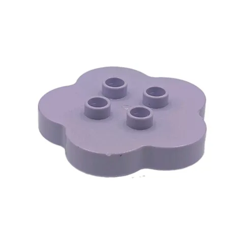 Duplo Lego Replacement Part Piece Table Flower Shaped Short Round Base Purple 