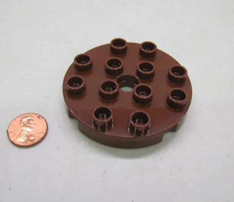 Lego Duplo Brown Turntable Swivel 98222 Large Round Circle Replacement 4X4