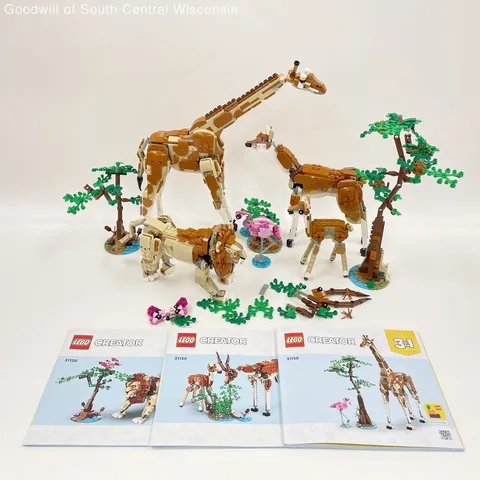 Assumed Complete LEGO 31150 Wild Safari Animals; With All 3 Manuals
