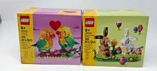 New in Box Sealed LEGO 40522 40523 Discontinued Lovebirds Easter Lot