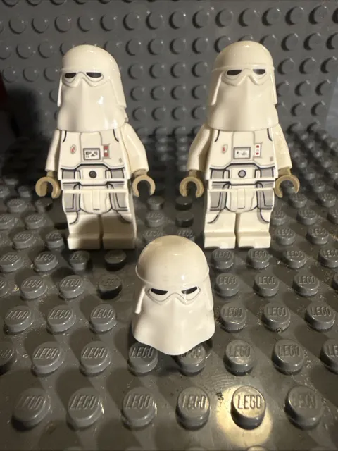 LEGO Star Wars 2x Snowtrooper Minifigures sw1009 Hoth Army Builder + SpareHelmet