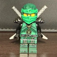 LEGO NINJAGO Lloyd Green Ninja Minifigure with Dual Katanas NJO0284, wrong head