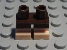 LEGO figure accessories micro legs pants dark brown skin color
