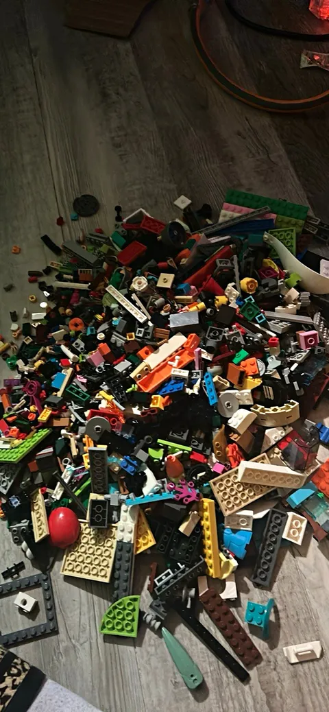LEGO Bulk Lot Mixed Bricks Pieces & Parts, Multicolor Plastic, Storage Tubs