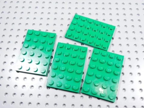 LEGO Lot of 4 Green 4x6 Plates BK