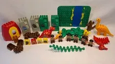 Vintage Lego DUPLO Dinosaur, Caveman Lot Prehistoric Figures & Accessories T-rex