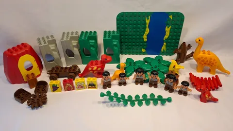 Vintage Lego DUPLO Dinosaur, Caveman Lot Prehistoric Figures & Accessories T-rex