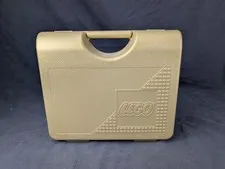 Vintage 1997 Lego Metallic Gold Carrying Case Storage Tote Box With Bulk Bricks