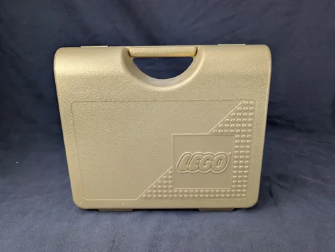 Vintage 1997 Lego Metallic Gold Carrying Case Storage Tote Box With Bulk Bricks