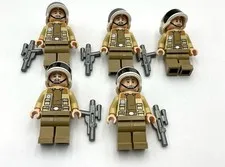 Lego 5 New Captain Antilles Dark Tan Shirt Large Rank Badge Minifigures