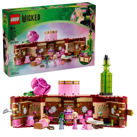 LEGO Wicked Glinda & Elphaba's Dormitory Building 15" x 10.3", Multicolor NIB