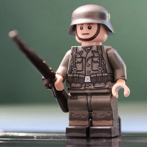 LEGO Minifig Co. Custom Old Dark Grey Minifigure
