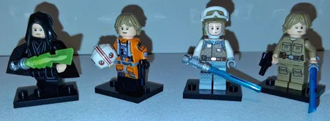 Lego Star Wars These 4 Luke Skywalker Minifigs as shown