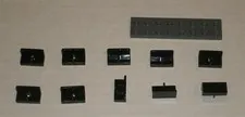 LEGO NEW 1x2x1 Black Panel Central Divider (10x) 6115086 Brick 93095