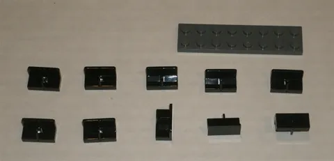 LEGO NEW 1x2x1 Black Panel Central Divider (10x) 6115086 Brick 93095