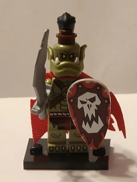 LEGO Minifigure Orc/Troll Warrior w/ Shield Sword & Red Cape - Series 24 - 71037