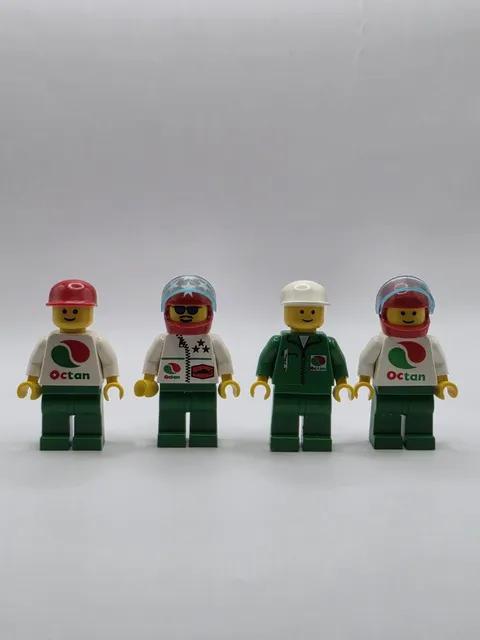 Lego City Minifigures Lot Car Driver Octan Race Suit Gas Station Vintage Figures