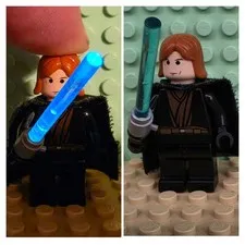 Lego Anakin Skywalker Minifigure Blue Light Up Lightsaber 7257 TESTED WORKS