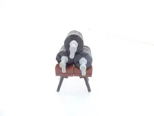Lego custom three stacked kegs on stand Black