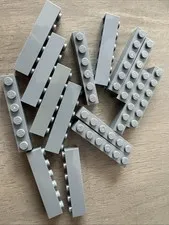 Lego 3009 Dark Bluish Gray Brick 1x6 - 15 Pieces