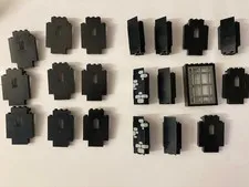 Lego Lot 20 Black Panel 2 x 5 x 6 Wall w/ Window corner variety 6090 castle