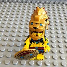 LEGO Minifigures Aztec Warrior Minifigure - Shield & Feather Headdress Plastic
