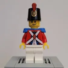 LEGO Pirates -  Imperial Soldier II Minifigure - pi104 6239 - Shako Hat Printed