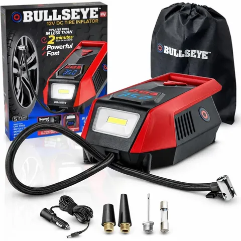 Emson Bullseye 12V Dc Car Tire Inflator Portable Air Compressor - Rapid 2
