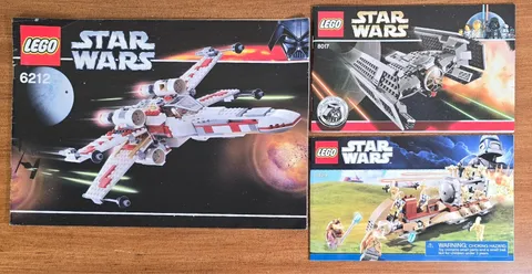 NO BRICKS- LEGO 6212, 8017, 7929 Star Wars Manuals Only Lot-3