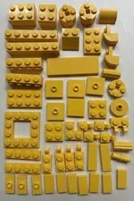 LEGO Bulk Lot Of 52 Yellow Pieces Bricks Plates
