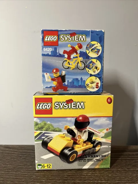 LEGO System 6420 Mail Carrier & 1251 Go Cart Factory Sealed Retired Vintage