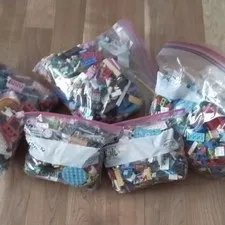 LEGO Multicolor Bulk Lot Mixed Bricks/Pieces In Ziplock Bags 6 Pounds 10 Oz
