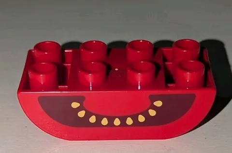Lego Duplo Red 2x4 Curved Inverted Tomato Slice Sandwich Hamburger Food Bottom