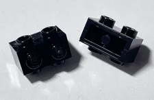 LEGO® 52107 Brick, Modified 1 x 2 with Studs on 2 Sides BLACK Quantity of 3