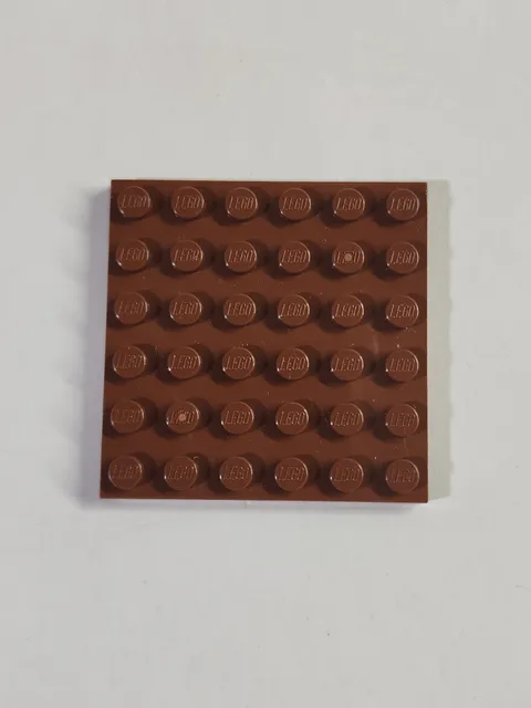 LEGO Parts ● Reddish Brown Plate 6 x 6 Square ● # 3958 ● QTY 1