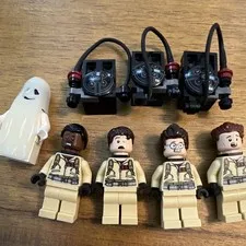 LEGO Ghostbusters Minifigure Lot Ray Egon Winston Peter Slimer Proton Packs GITD