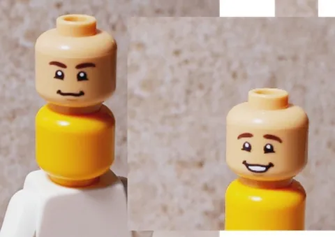 New LEGO Unisex Head Tan Brown Hispanic Great Smile Humm Happy Go Lucky Girl Boy