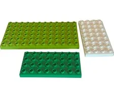 LEGO Duplo Baseplates Lot of 3 White Green 8x4 6x12 for Building