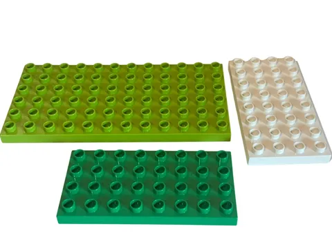 LEGO Duplo Baseplates Lot of 3 White Green 8x4 6x12 for Building