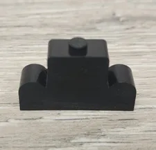 Lego 4088 Black Brick Modified 1 x 4 x 2 Center Stud Top Replacement Part Piece