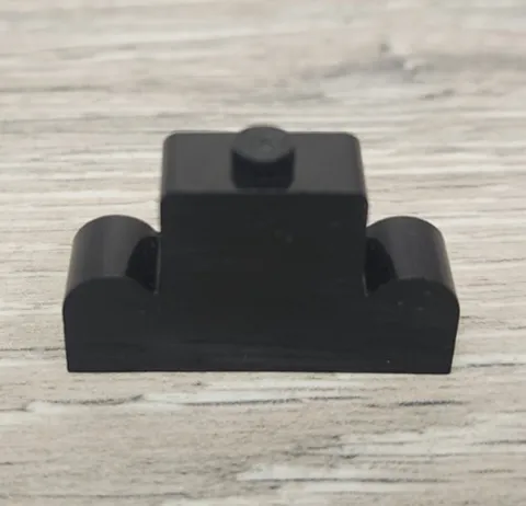 Lego 4088 Black Brick Modified 1 x 4 x 2 Center Stud Top Replacement Part Piece