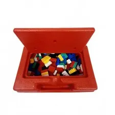 Vintage 1982 Small Red Plastic LEGO Storage Case With Flip Top Lid Made