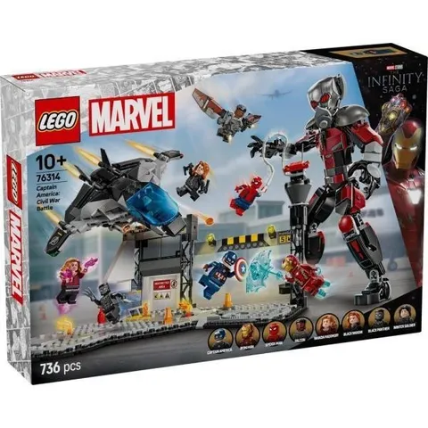 LEGO Marvel 76314 Captain America Civil War Action Battle 736pcs Set