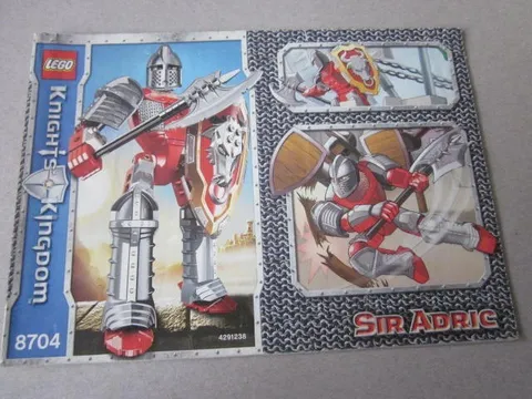 Lego Building Instructions Instruction 8704 Knights Kingdom Sir Adrig 