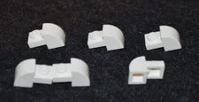 6 ~ 1x2x2/3 White Half Rounded Top Bow Bricks ~ New Lego Parts ~