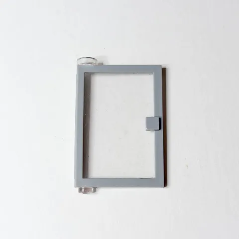 LEGO Parts Light Gray Door 1 x 4 x 5 Left w Trans-Clear Glass No 73436c01