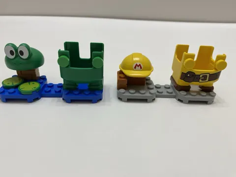 LEGO Super Mario 71392 Frog And 71373 Builder Power Ups Excellent Condition
