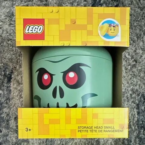 LEGO Small Green Skull Storage Head Stackable Container for Bricks Age 3+ 4032