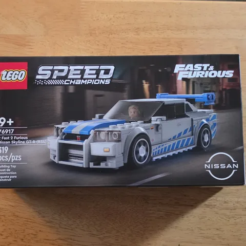 LEGO Speed Champions 76917 2 Fast 2 Furious Nissan Skyline GT-R R34 319pc 9+
